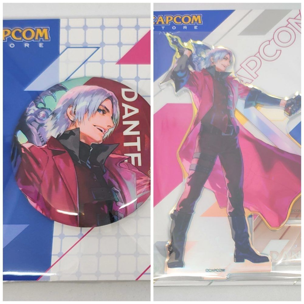 Devil May Cry Dante Holographic Acrylic Stand Pin Badge CAPCOM Capcom Store